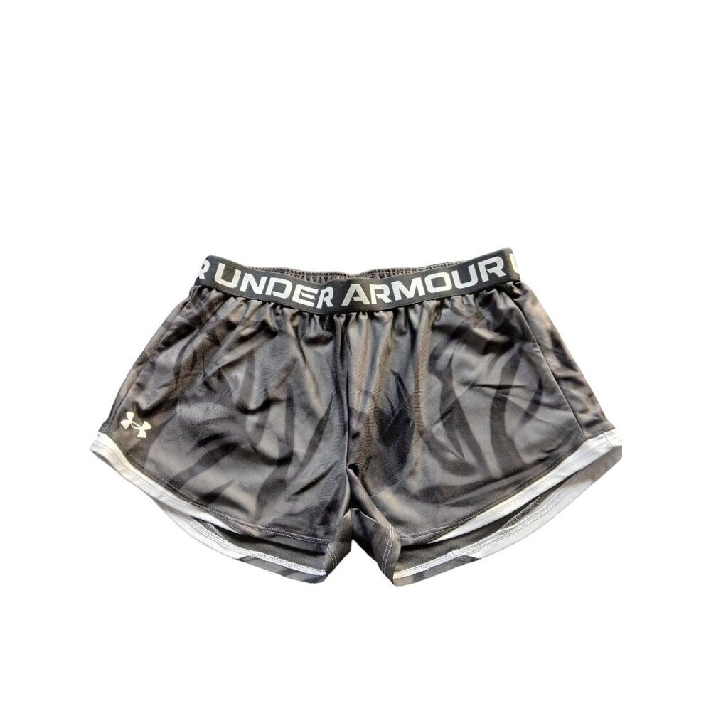 UNDER ARMOUR Girl’s Running Loose Fit Shorts Black/White Size YXL (youth)